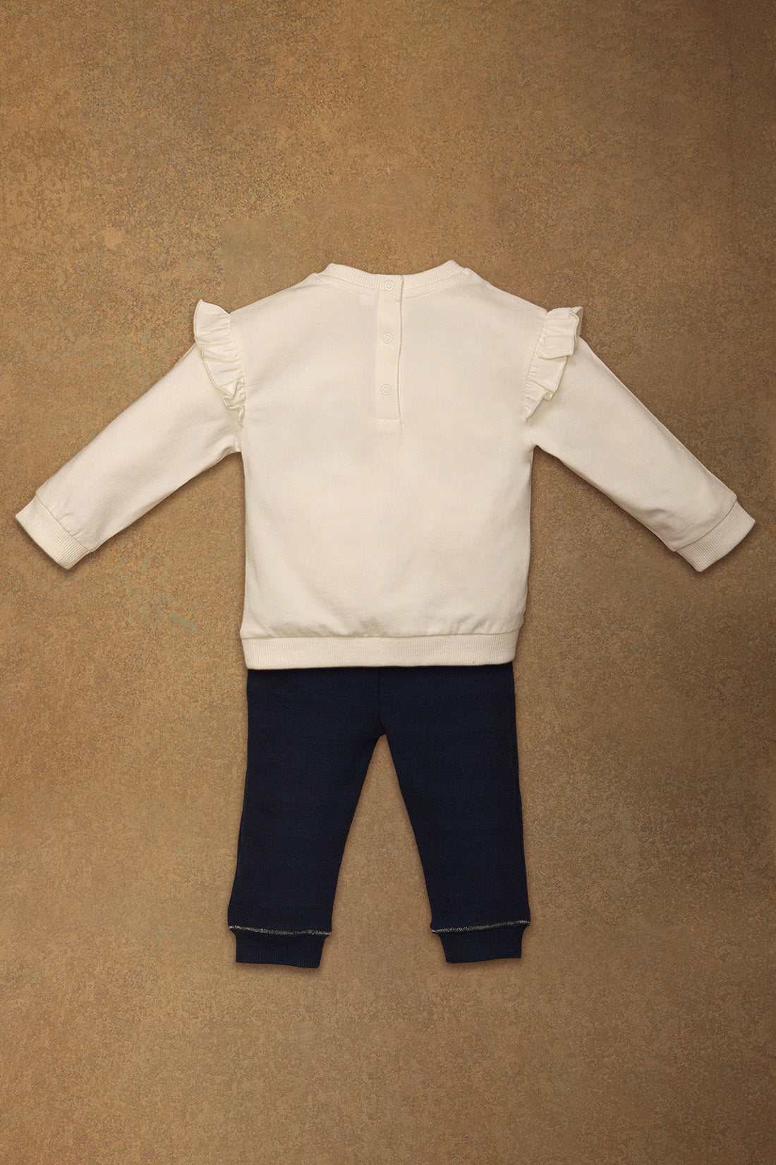 One Friday Baby Girls Cotton Top With Trouser Set