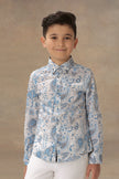 One Friday Boys Blue & White Paisley printed Shirt