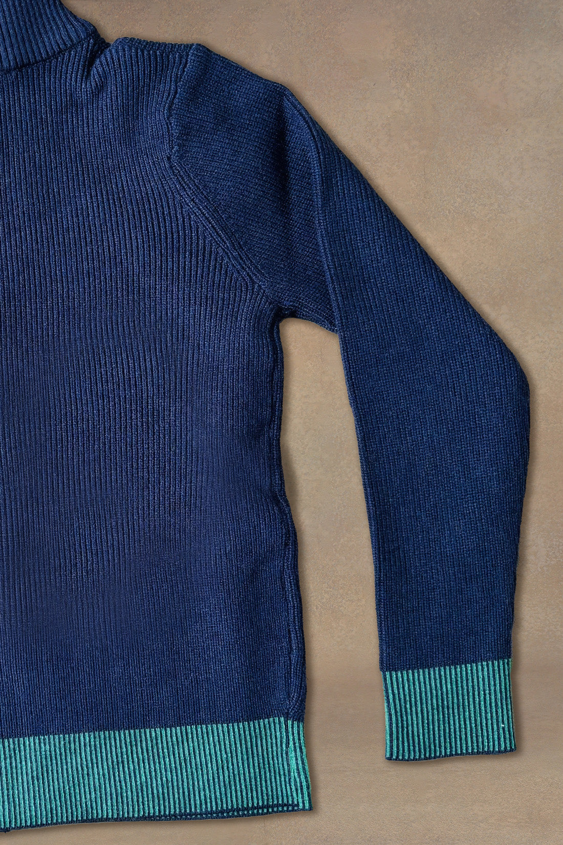 One Friday Boys Navy Blue Solid Sweater