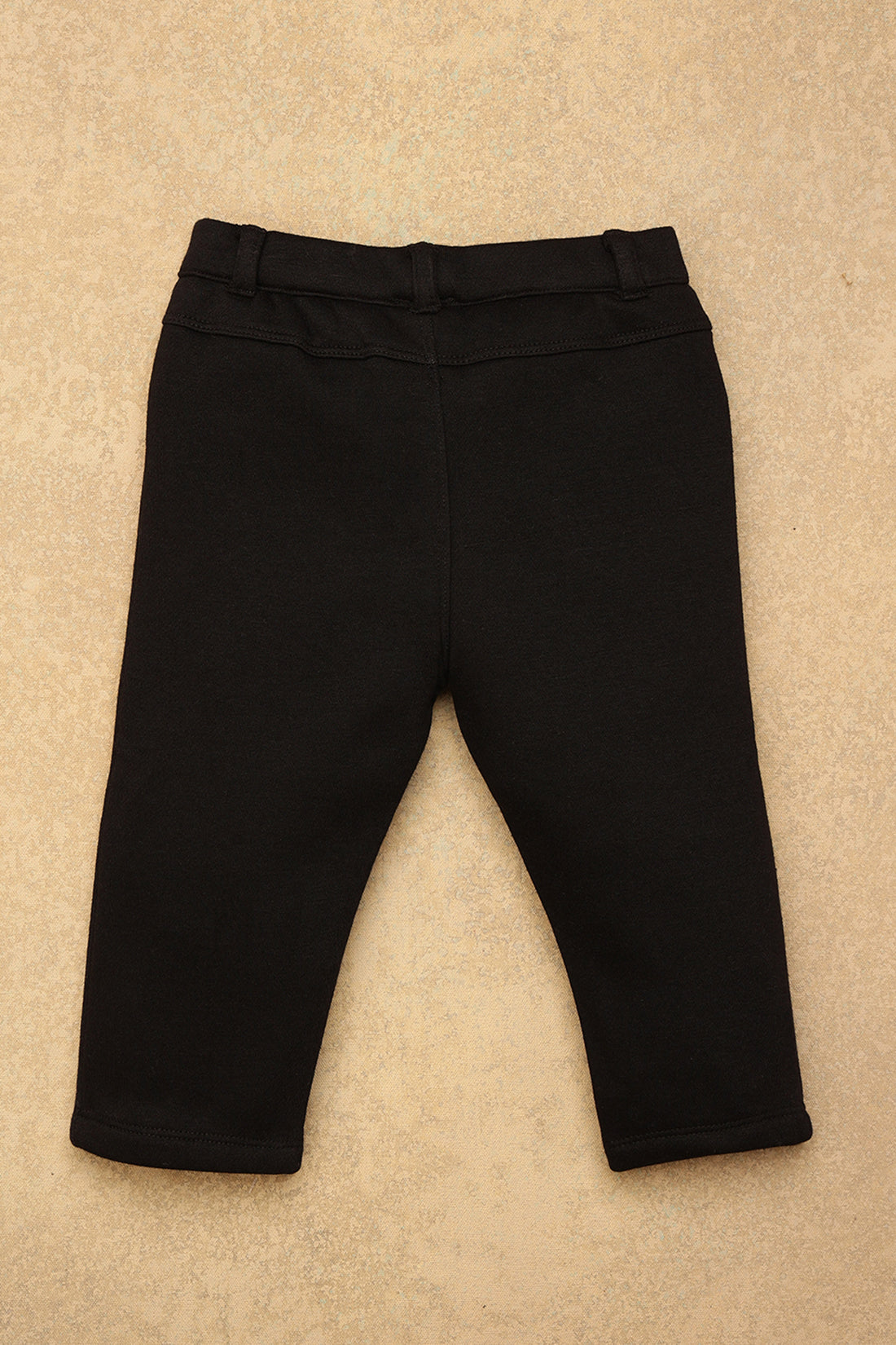 One Friday Baby Boys Black Solid Trouser