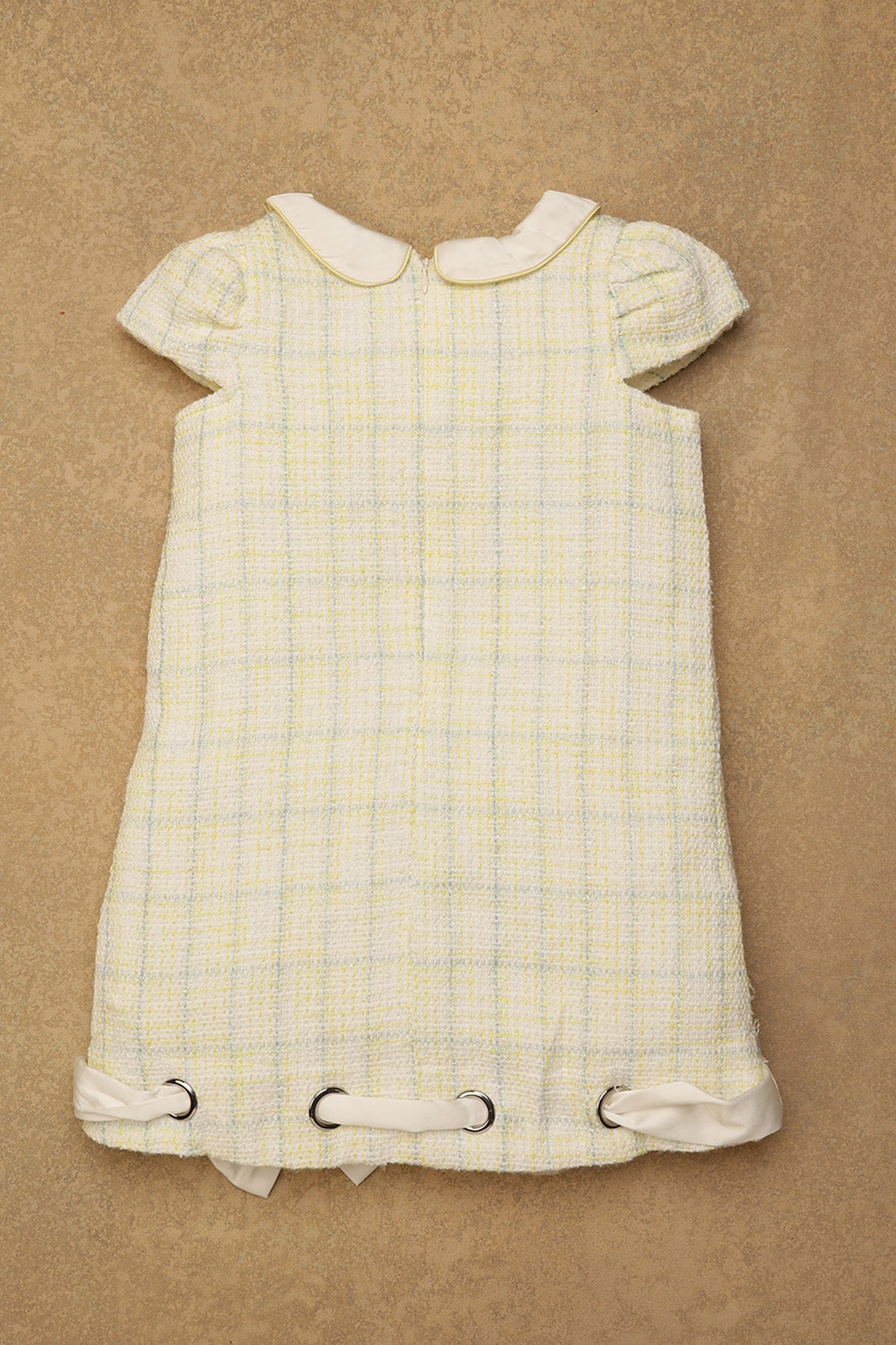 One Friday Kids Girls Lemon Boucle Dress