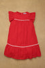 One Friday Girls Red Schiffli Cotton Dress