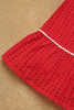 One Friday Girls Red Schiffli Cotton Dress