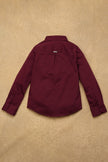 One Friday Kids Boys Burgundy Solid Shirt