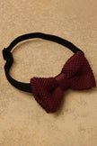 One Friday Wine Woven Solid Bow