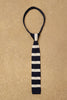 One Friday Navy Blue Woven Stripes Tie