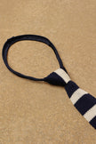 One Friday Navy Blue Woven Stripes Tie