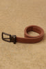 One Friday Tan Synthetic Leather Plain PU Belt