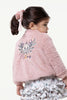 One Friday Baby Girls Pink Shirt Collar Overcoat