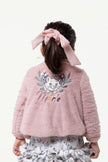 One Friday Baby Girls Pink Shirt Collar Overcoat