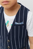 Striped Navy Blue Waistcoat