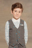 One Friday Kids Boys Grey V-Neck Waist Coat