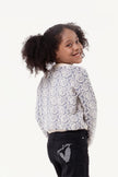 One Friday Kids Girls Grey Knitted Viscose Sweater