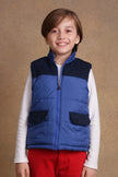 One Friday Kids Boys Dual coloured Sleeveless Jacket