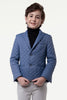 One Friday Kids Boys Blue Quilted Blazer