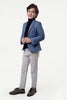 One Friday Kids Boys Blue Quilted Blazer