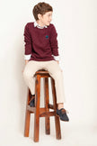 One Friday Kids Boys Burgundy Sweater