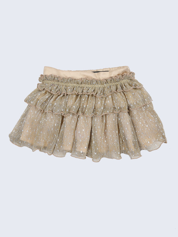 One Friday Kids Girls Gold Stripes Skirt