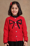 One Friday Girls Red Solid Sweater