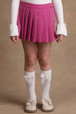 One Friday Kids Girls Pink Pleated Skorts