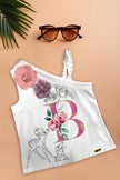 One Friday Girls Disney Bambi White sleeveless Top