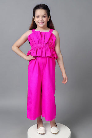 One Friday Pink Cotton Jumpsuit - One Friday World