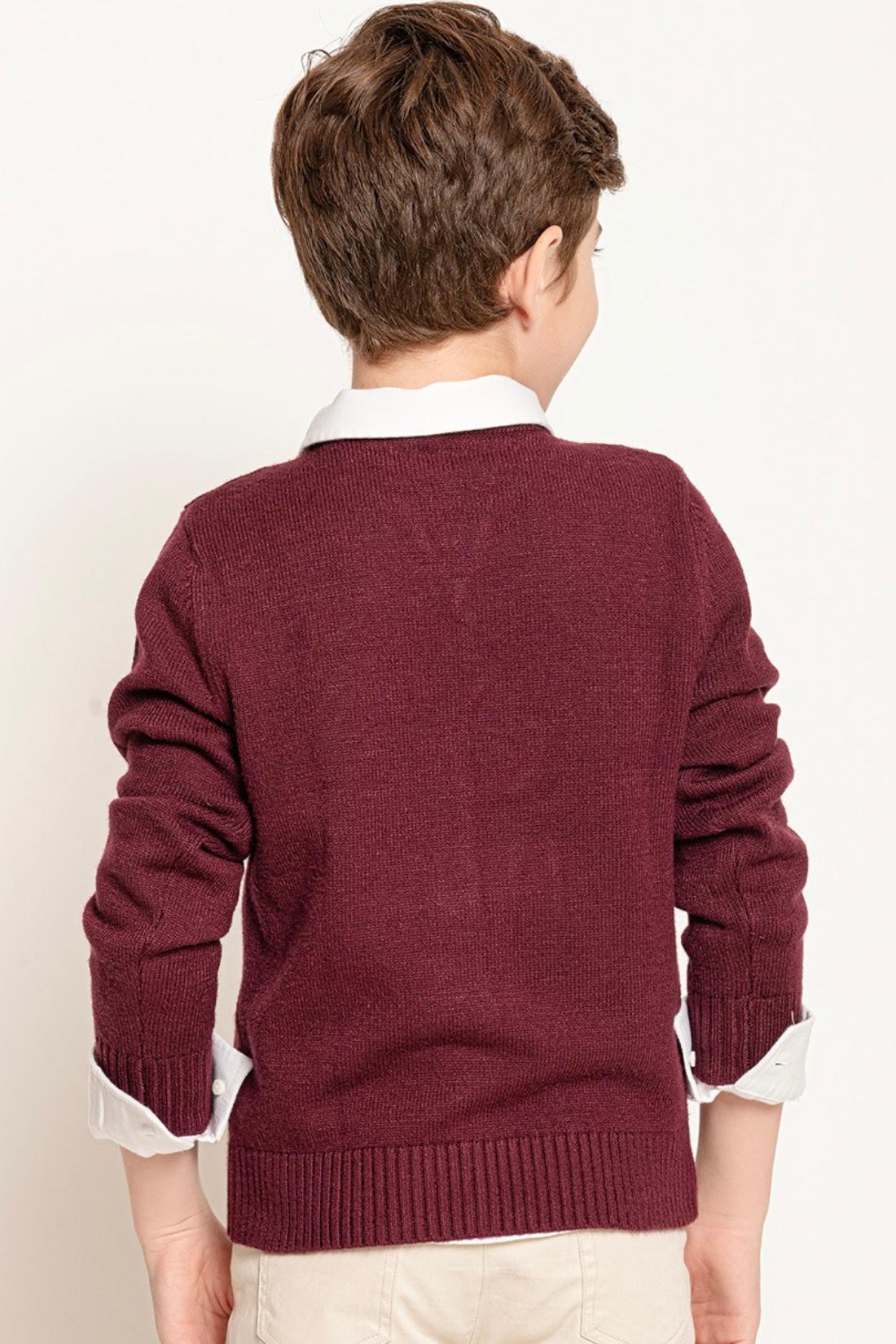 Boys burgundy sweater hotsell