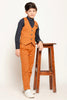 One Friday Kids Boys Rust V-Neck Waist Coat