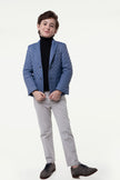 One Friday Kids Boys Blue Quilted Blazer