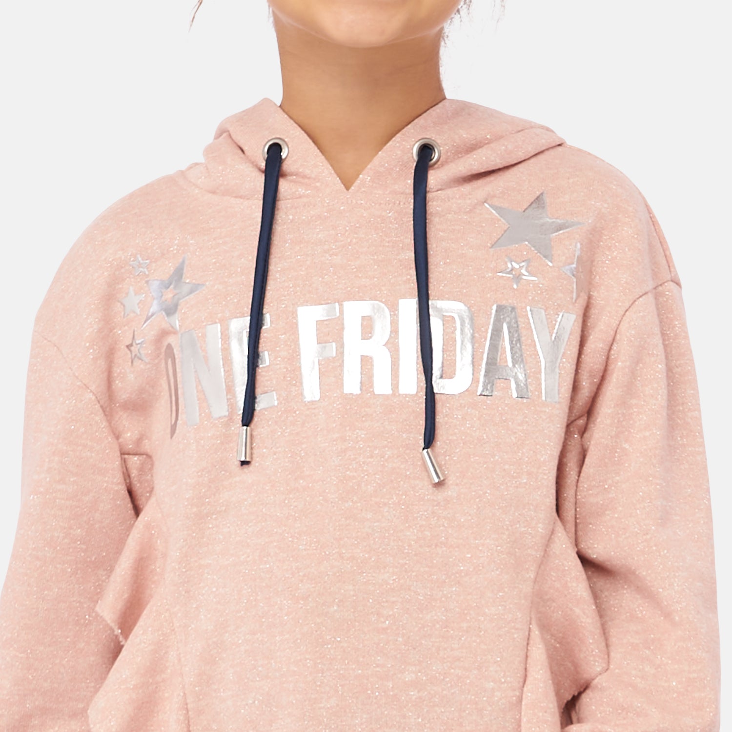 One Friday Kids Girls Nude Hoody