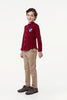 One Friday Kids Boys Wine Chinese Collar Shirt - One Friday World