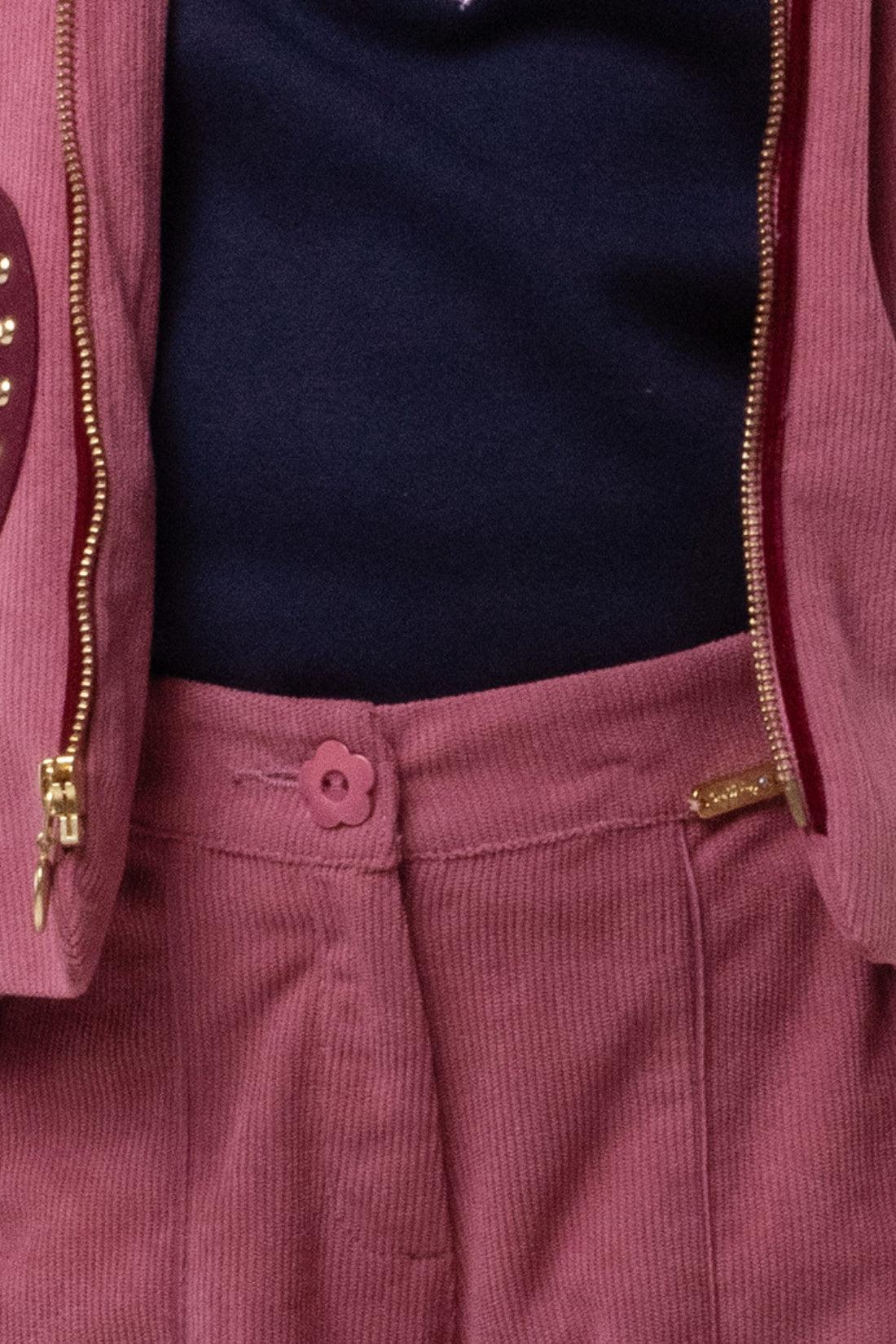 One Friday Varsity Chic Pink Dream Trousers for Girls - One Friday World