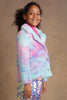 One Friday Kids Girls Mulitcoloured Fur Overcoat