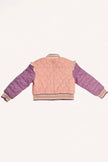 One Friday Kids Girls Peach Heart Shape Quilted Jacket