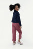 One Friday Kids Girls Navy Blue Full Sleeves Cotton Sweatshirt