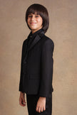 One Friday Kids Boys Black Solid 2Piece Suit