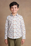 One Friday Kids Boys Off White Adventurer 100% Cotton Shirt