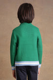 One Friday Kids Boys Green Solid Sweater