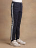 One Friday Boys Navy Blue Slim fit Cotton Casual Trouser