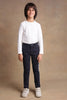 One Friday Boys Navy Blue Slim fit Cotton Casual Trouser