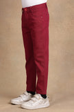 One Friday Kids Boys Red Solid Trouser