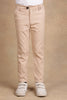 One Friday Boys Beige Slim fit Casual Trouser