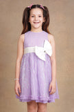 One Friday Kids Girls Lilac Soft-Sequined Dress