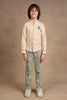 One Friday Kids Boys Beige Embroidered Shirt