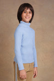 One Friday Kids Boys Sky Blue Turtle Neck Jumper