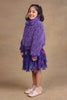 One Friday Kids Girls Purple Fur Jacket