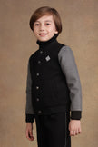 One Friday Kids Boys Black Solid Jacket