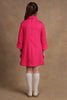 One Friday Kids Girls Pink Turtle neck Dress