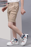 One Friday Boys Beige Cotton Shorts with flapped cargo pockets - One Friday World