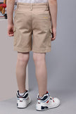 One Friday Boys Beige Cotton Shorts with flapped cargo pockets - One Friday World